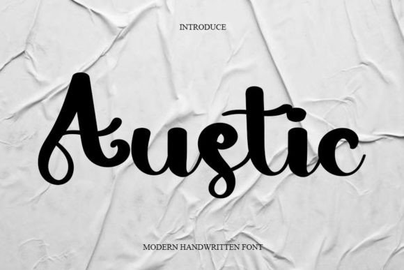Austic: A Script Handwritten Font for Editorial Elegance