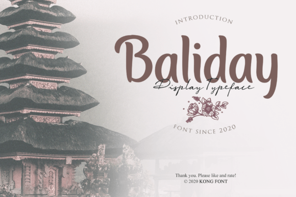 Baliday: A Playful Font for Creative Crafters and Designers