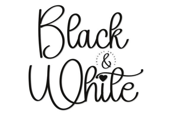 Black and White: A Timeless Script Font for Editorial Design