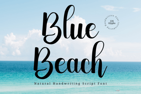 Blue Beach Script Handwritten Font for Makers