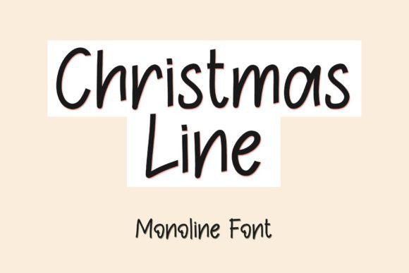 Christmas Line Handwritten Font for Crafters & Sellers