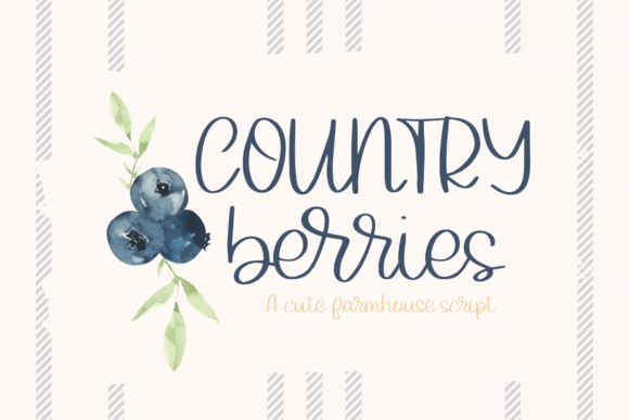 Country Berries: A Script Handwritten Font for Creative Campaigns