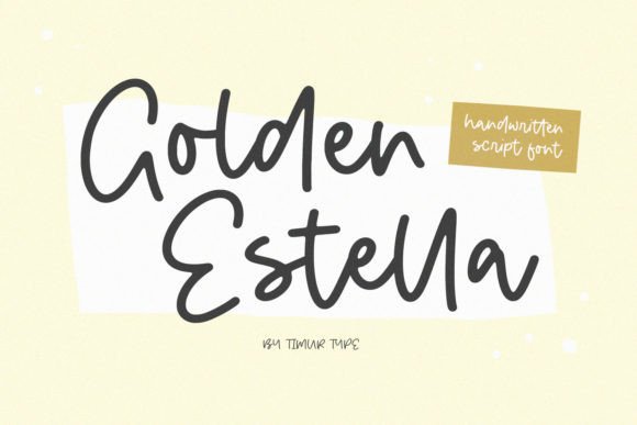 Golden Estella: The Script Handwritten Font for Stunning Branding and Social Media Design