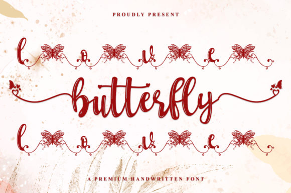 Love Butterfly: A Romantic Script Handwritten Font with Wings