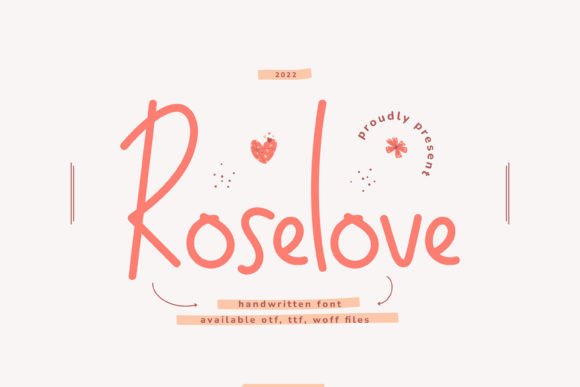 Roselove: A Playful Script Font for Editorial Design and Branding