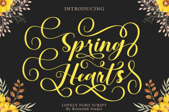 Spring Hearts: A Modern Calligraphy Font for Gentle Editorial Moments