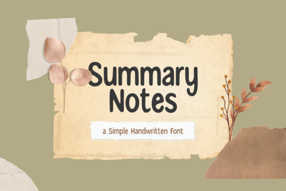 Summary Notes: A Refined Script Handwritten Font for Real Design Work