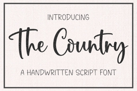 The Country Script Handwritten Font for Elegant Campaign Design